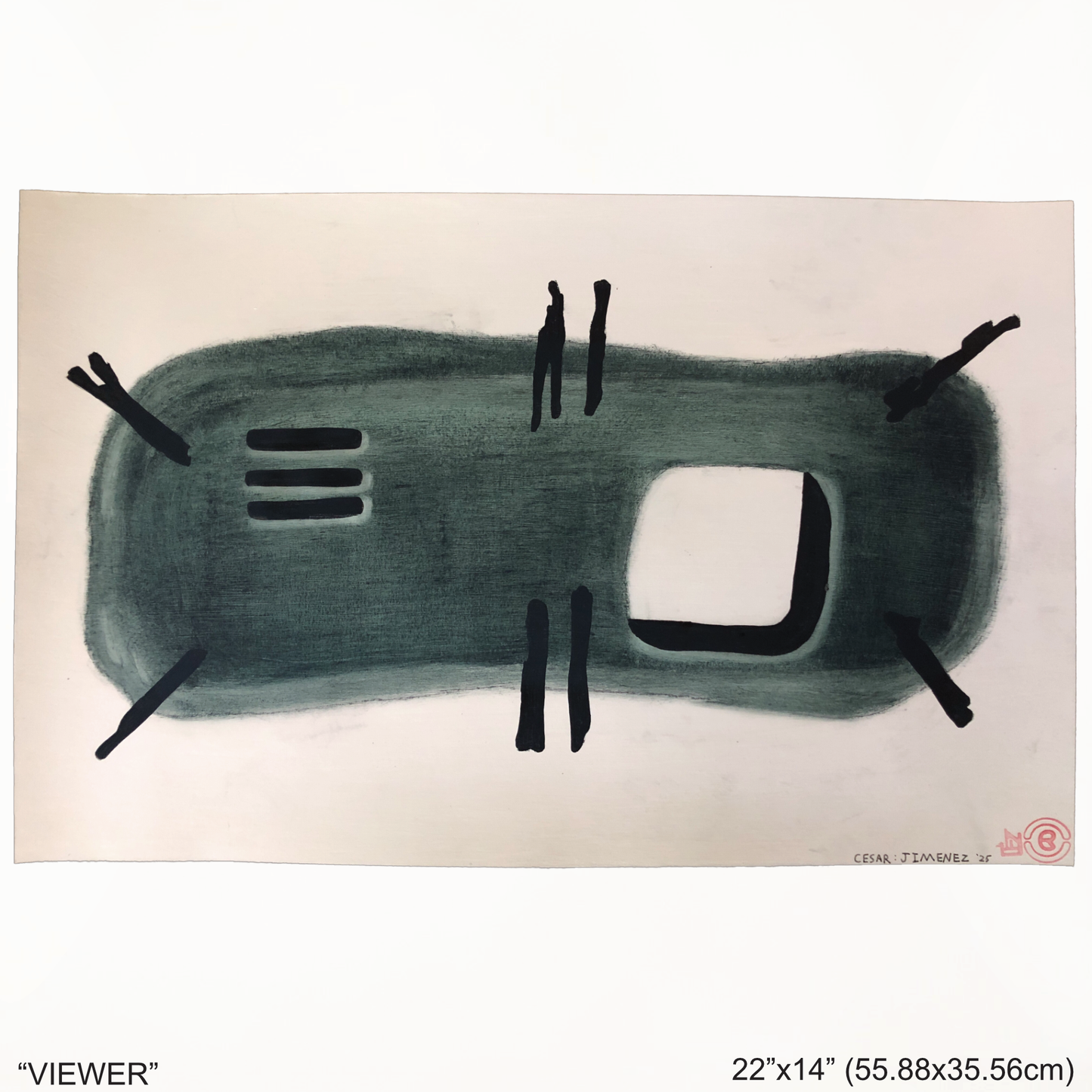 “VIEWER” - MIXED MEDIA PAINTING BY CESAR JIMENEZ