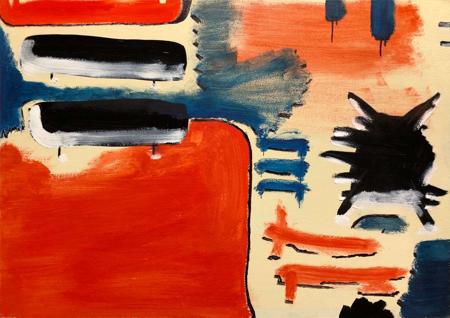 “CONTENTMENT” - MIXED MEDIA PAINTING BY CESAR JIMENEZ