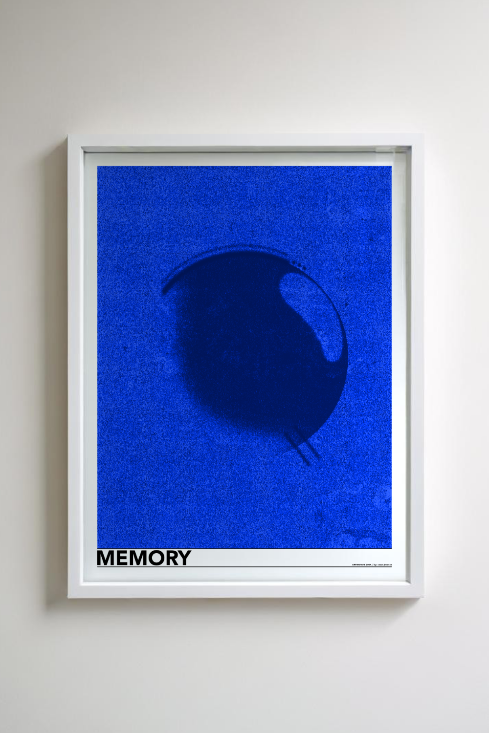 ABSTRACT ART PRINT "MEMORY" IN BLUE - LIMITED EDITION BY CESAR JIMENEZ