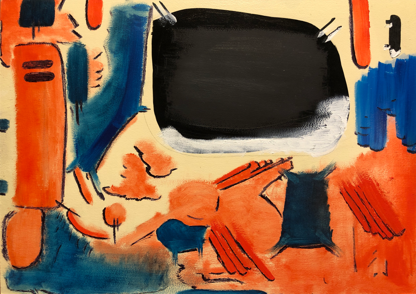 “UP ABOVE” - MIXED MEDIA PAINTING BY CESAR JIMENEZ